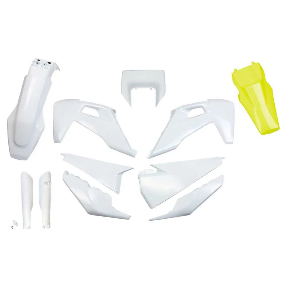 UFO Husqvarna TE/FE 2020-2023 With Headlight HUKIT623F-999D Fork Protectors & plastics kit