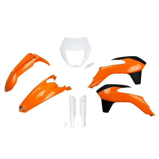 UFO KTM EXC/EXC-F 2014-2016 With Headlight KTKIT524F-999 Fork Protectors & plastics kit