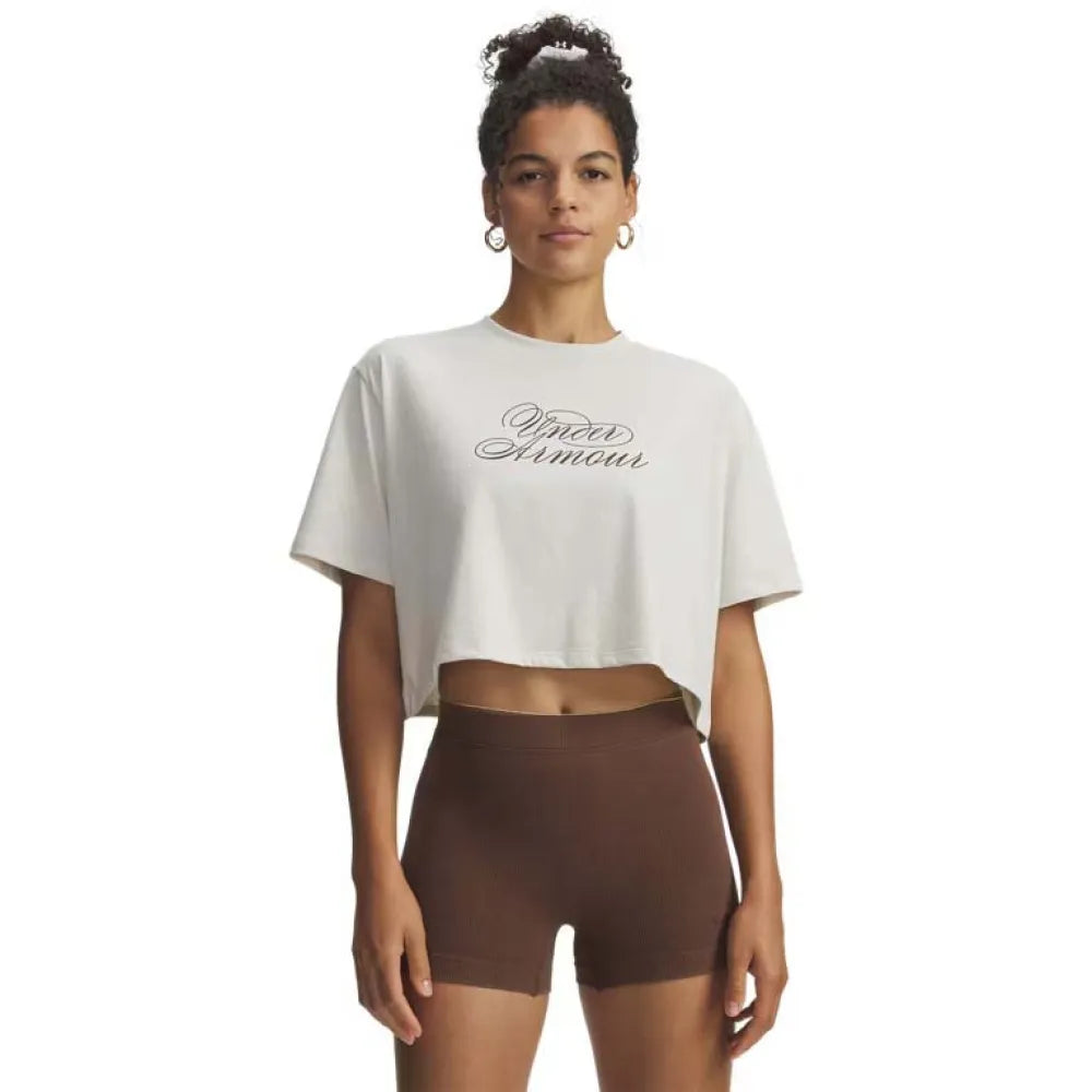 Under armour Scriptheart Crop short sleeve T-shirt