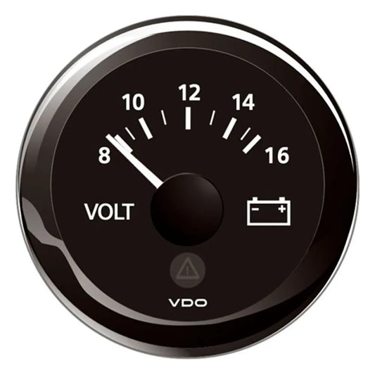 VDO View Line Round Voltmeter 8-16V