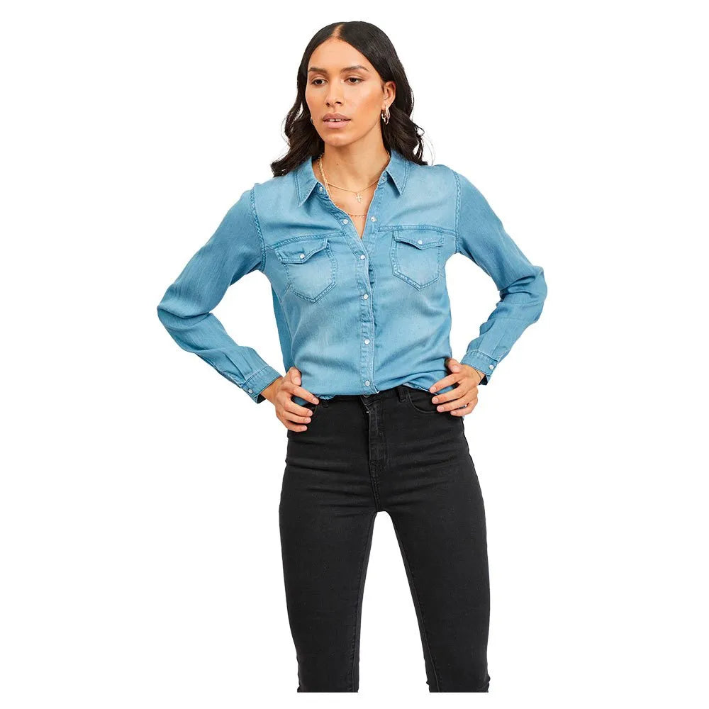 Vila Bista Denim long sleeve shirt