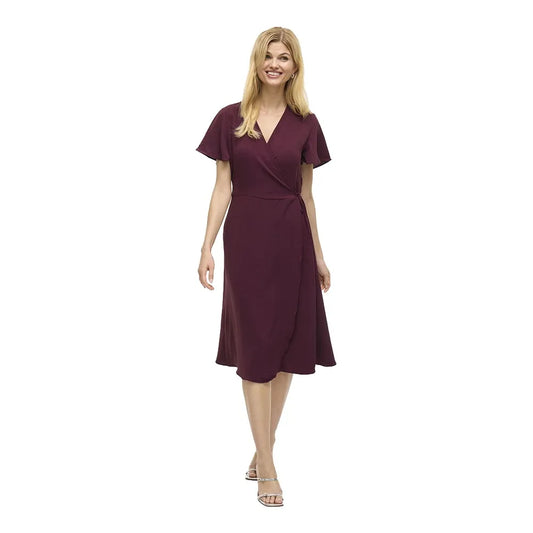 Vila Lovie Wrap short sleeve midi dress