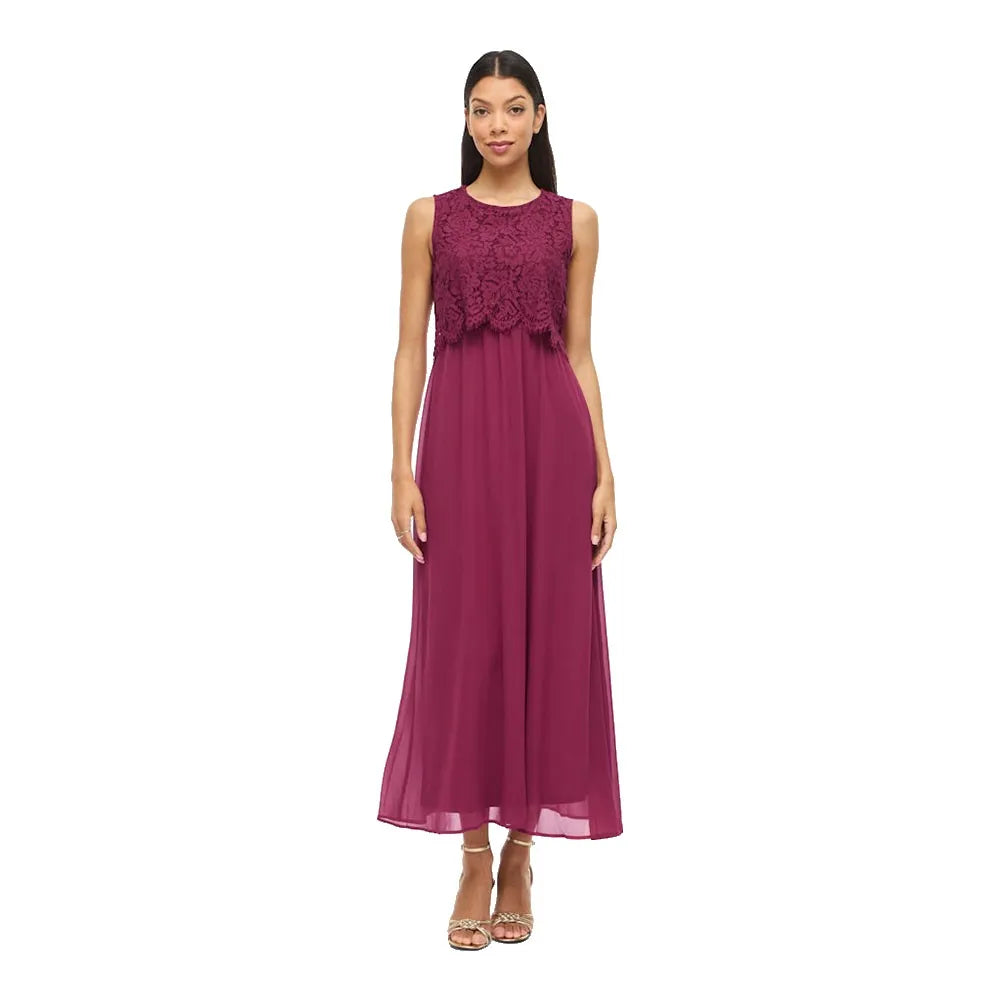 Vila Milina Lace sleeveless midi dress