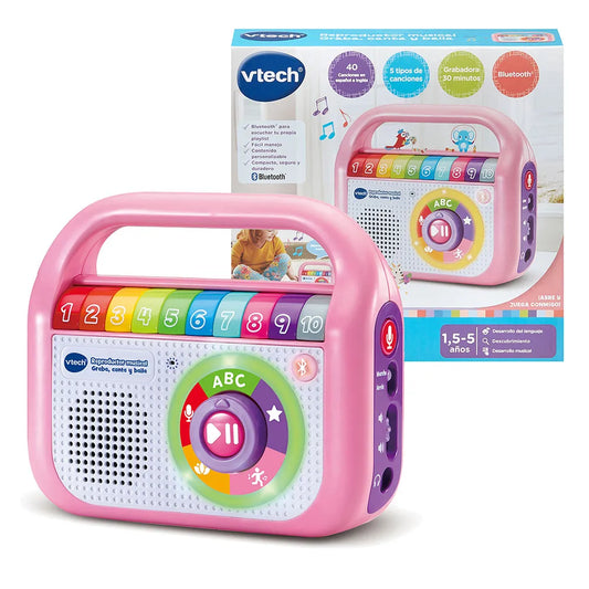 Vtech Musical Player Record Sing And Dance Spanish Version