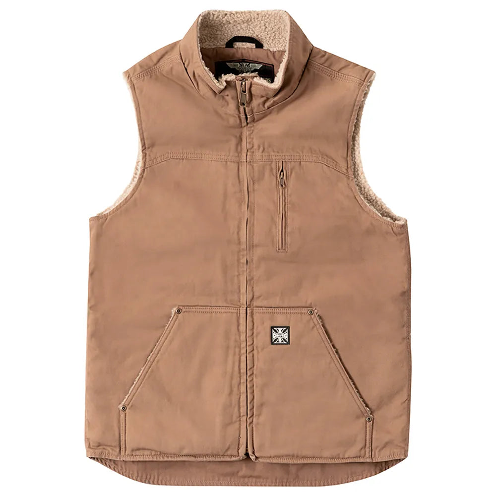 West coast choppers Sherpa Lined Canvas vest