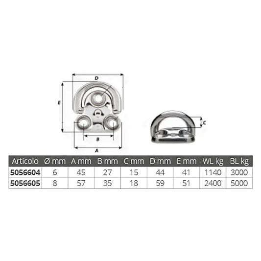 Wichard Hinge With Ring