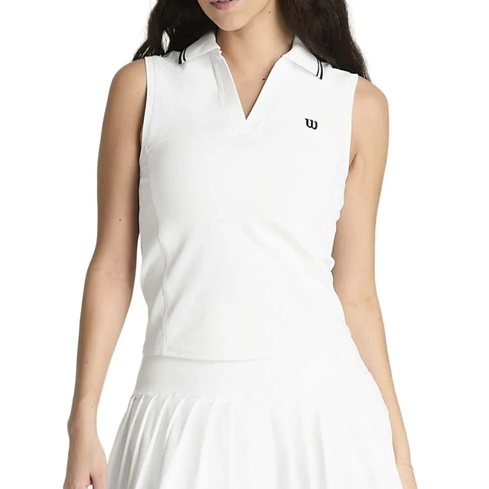 Wilson Rib sleeveless polo