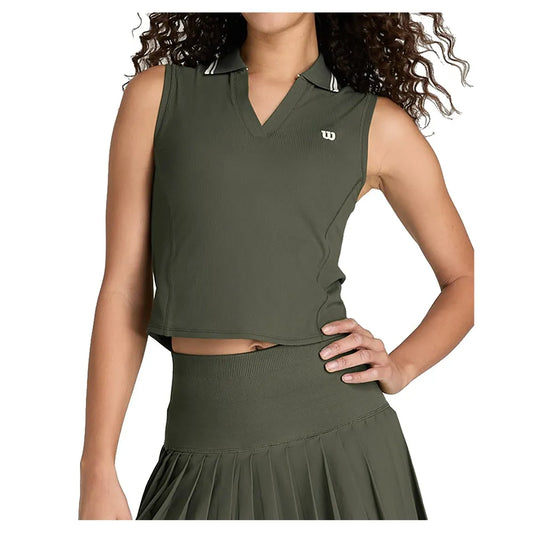 Wilson Rib sleeveless polo