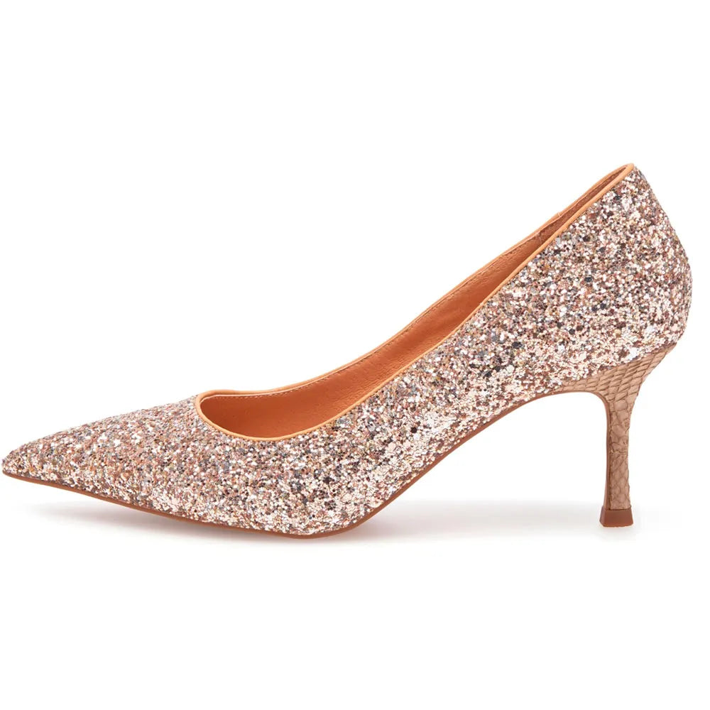 Woden Laura Glitter heel shoes