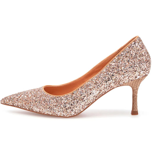 Woden Laura Glitter heel shoes