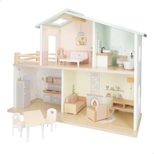 Woomax 2 Floors Wooden House doll