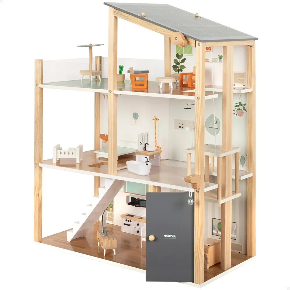 Woomax 3 Floors Wooden House doll