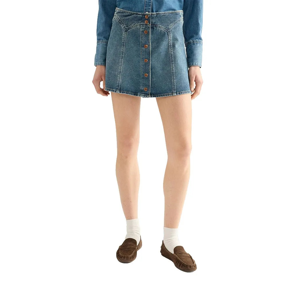 Wrangler Paneled denim skirt
