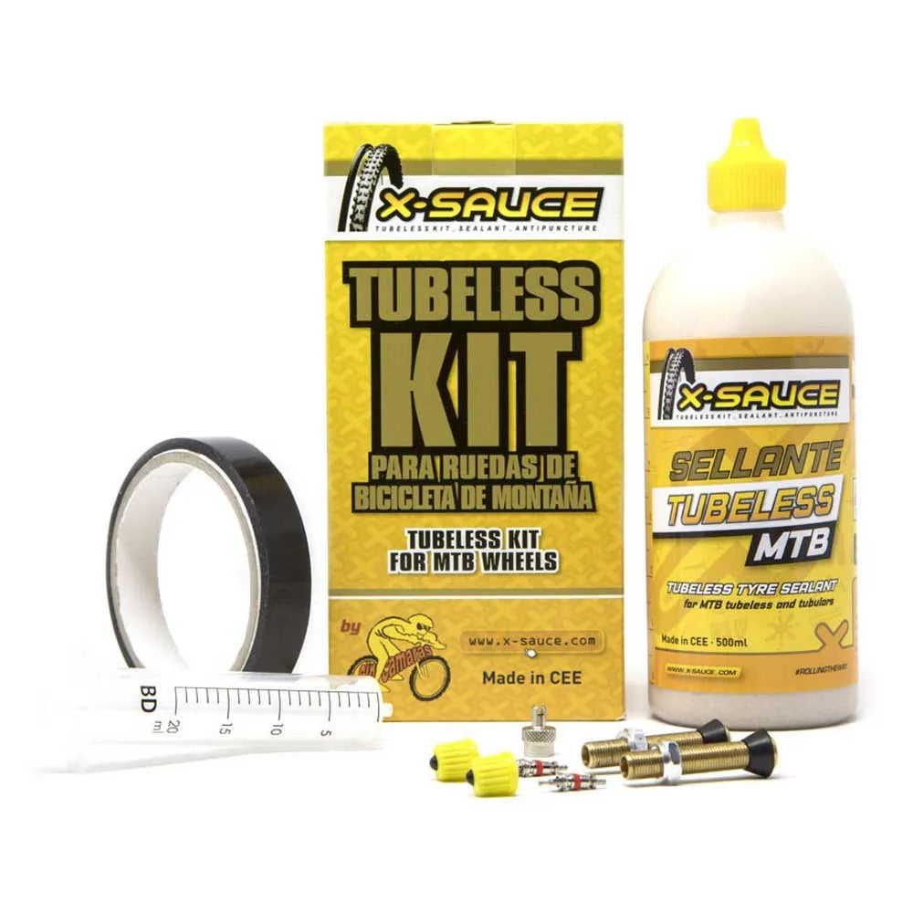 X-Sauce Schrader tubeless kit