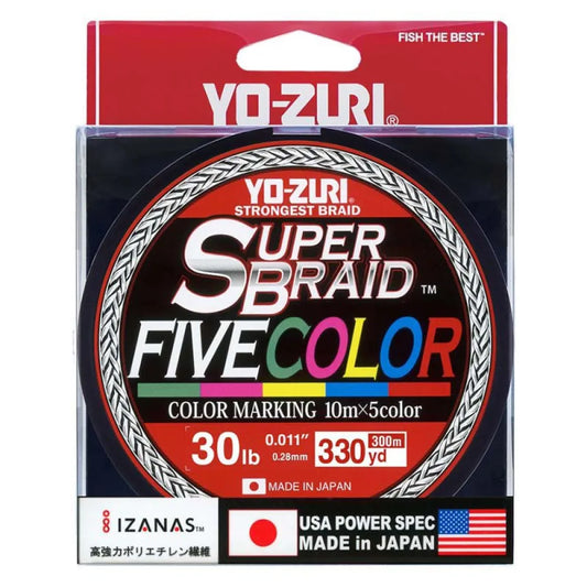 Yo-Zuri Superbraid™ Fivecolor 300 m braided line