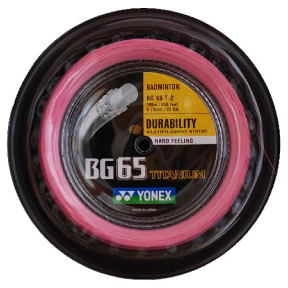 Yonex BG 65 Titanium 200 m Badminton Reel String