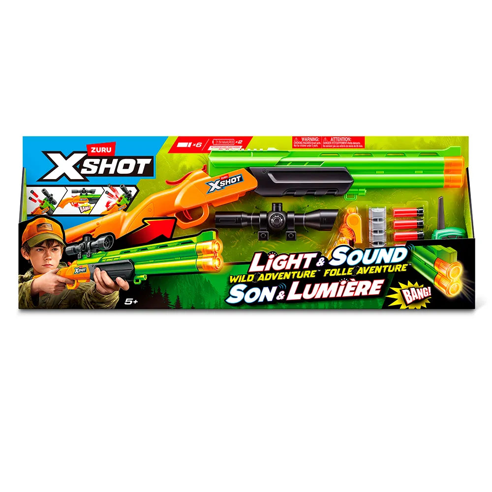 Zuru X-Shot Big Hunter Pistol with Lights and Sounds 20.4x72.4x5.3 cm